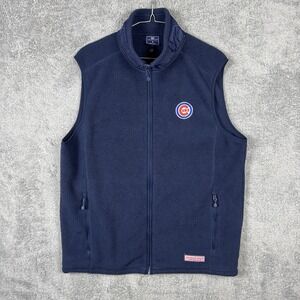 Chicago Cubs Vineyard‎ Vines Vest Mens M Fleece Harbor Full Zip Pockets Fleece